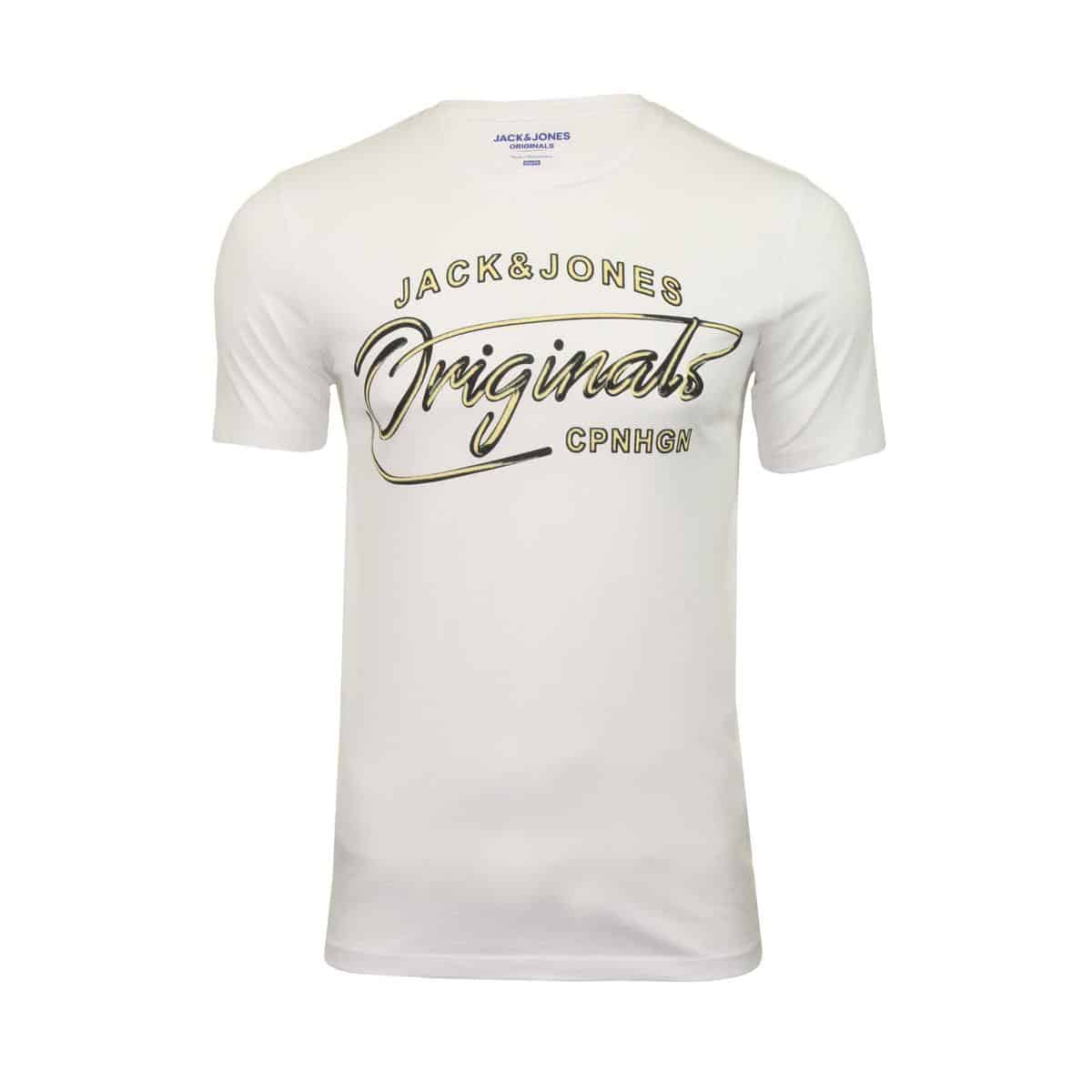 12164432 White 01 JACK & JONES JOPREX TEE SS CREW NECK - 12164432 WHITE - Image 1