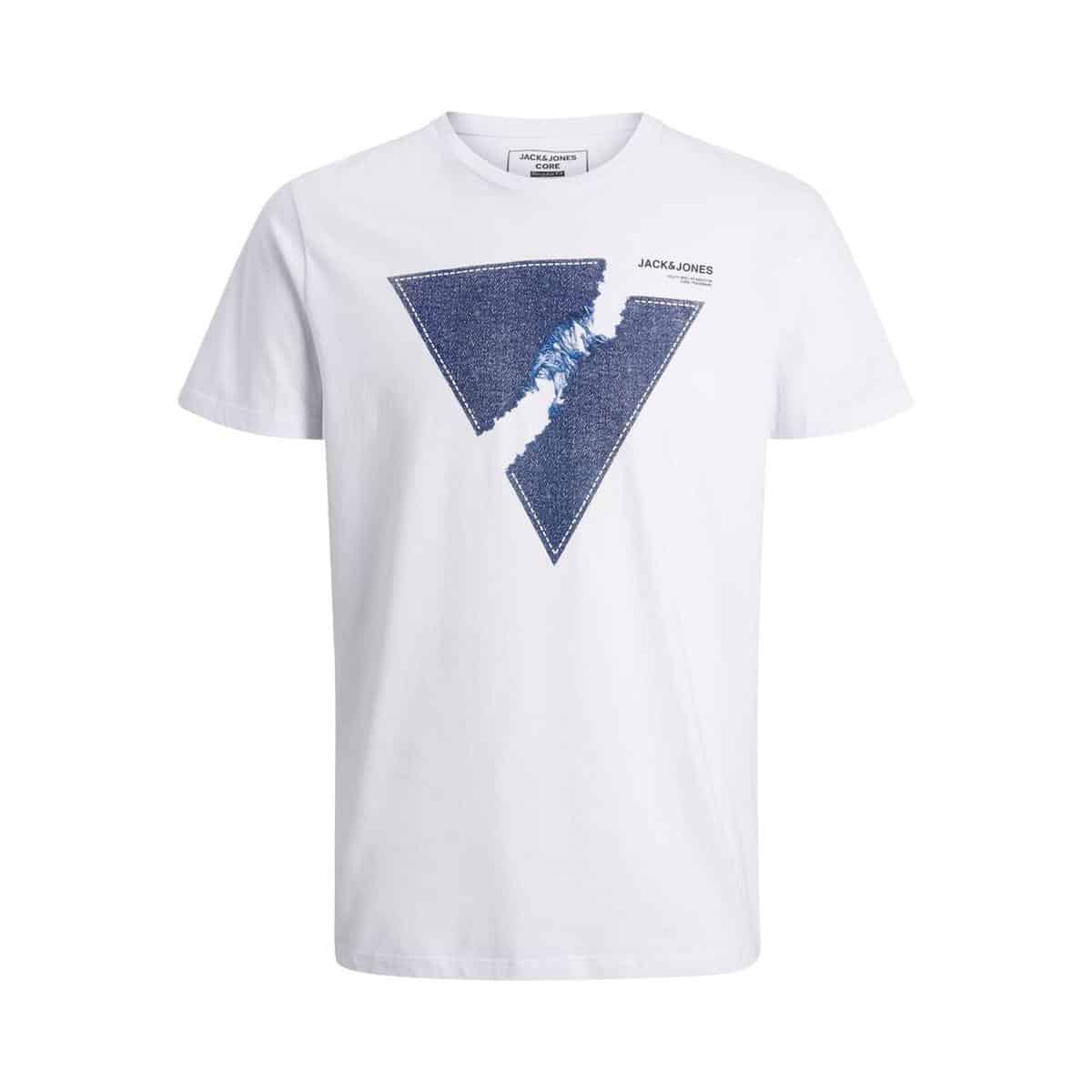 12167185 White 768005 001 ProductLarge JACK & JONES JCOTUTAN TEE SS CREW NECK - 12167185 WHITE - Image 1