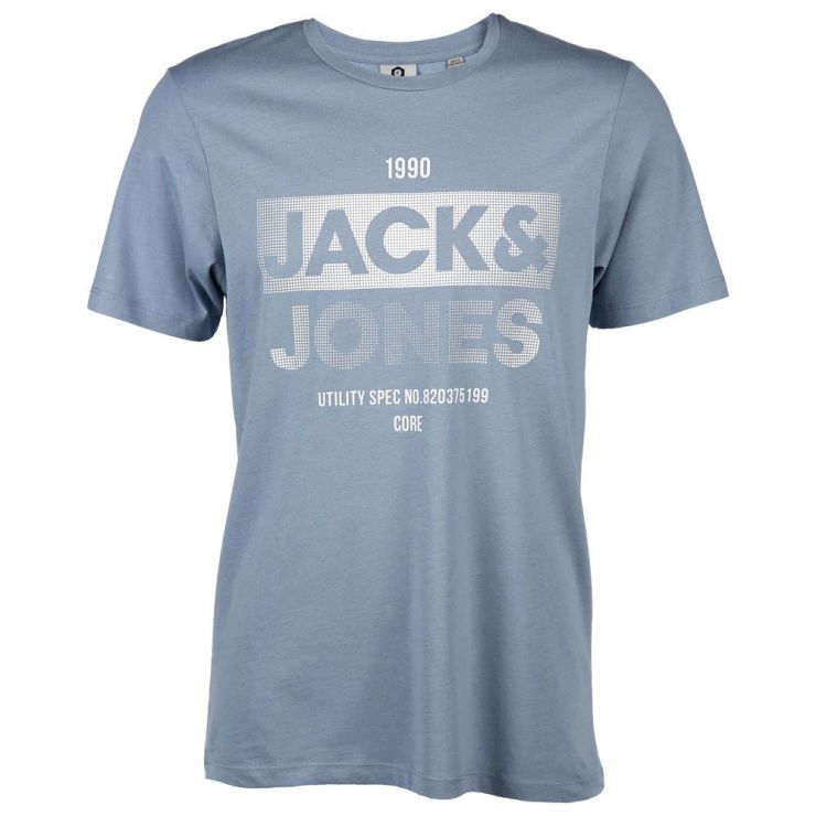 12172205 CL IDX1 Faded Denim 58 JACK & JONES JCOEDDIE TEE SS CREW NECK FST - 12172205 FADED DENIM - Image 1