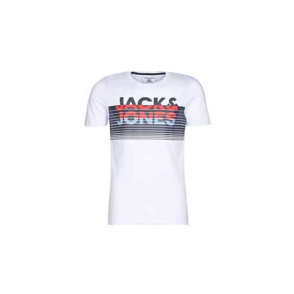 2043455 3 Jack Jones T Shirt Jcobrix 12169858 White JACK & JONES JCOBRIX TEE SS CREW NECK - 12169858 WHITE - Image 1