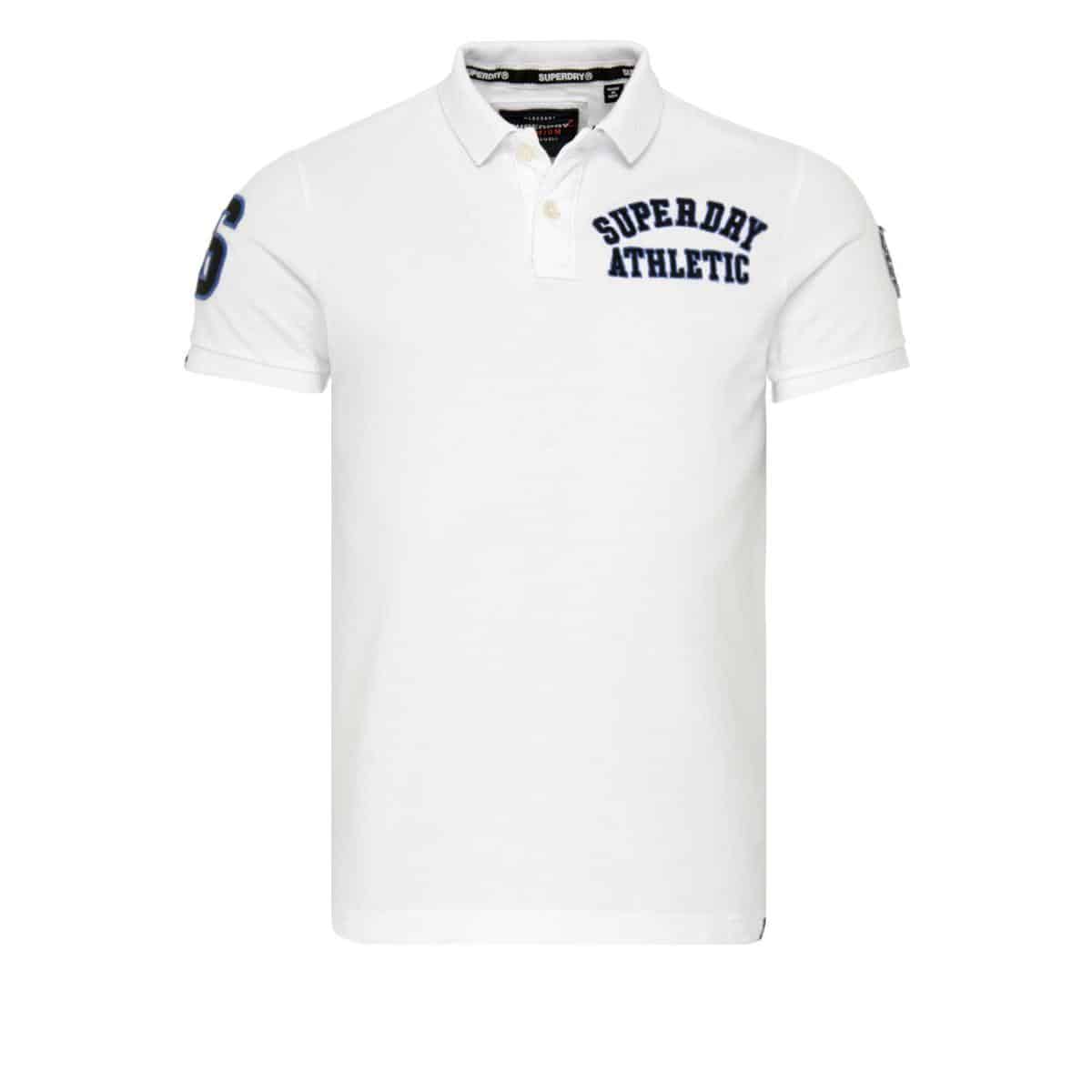 5057842086384.jpg SUPERDRY CLASSIC SUPERSTATE PIQUE POLO S/S - M11008ET-01C OPTIC - Image 1