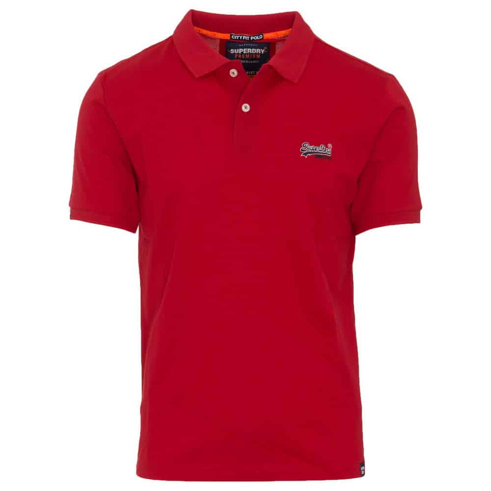 5057842087824.jpg SUPERDRY MERCERISED LITE CITY POLO S/S - M11012ST-02I RICH RED - Image 1