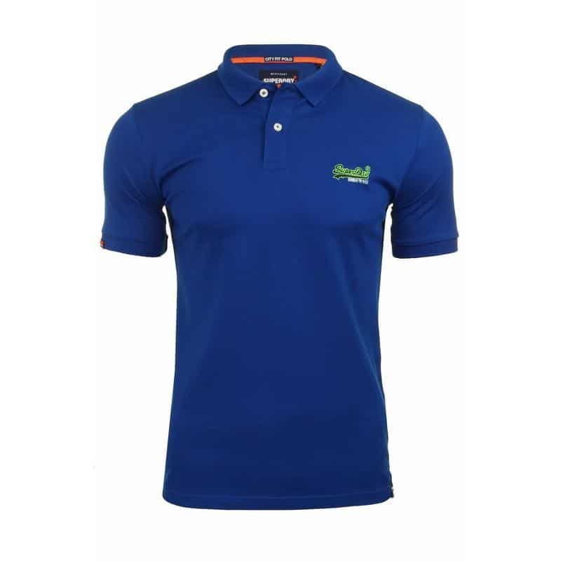 5057842088036.jpg SUPERDRY MERCERISED LITE CITY POLO S/S - M11012ST-FDG COBALT - Image 1