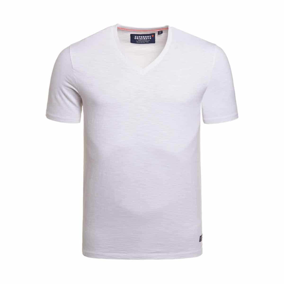 5057842127179 SUPERDRY T-SHIRT DRY ORIGINALS S/S VEE TEE - M10103MT-01C OPTIC - Image 1