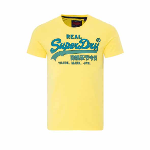 5057842140635 SUPERDRY T-SHIRT VINTAGE LOGO FADE MID WEIGHT T - M10124TT-A8P SKATE YELLOW - Image 1