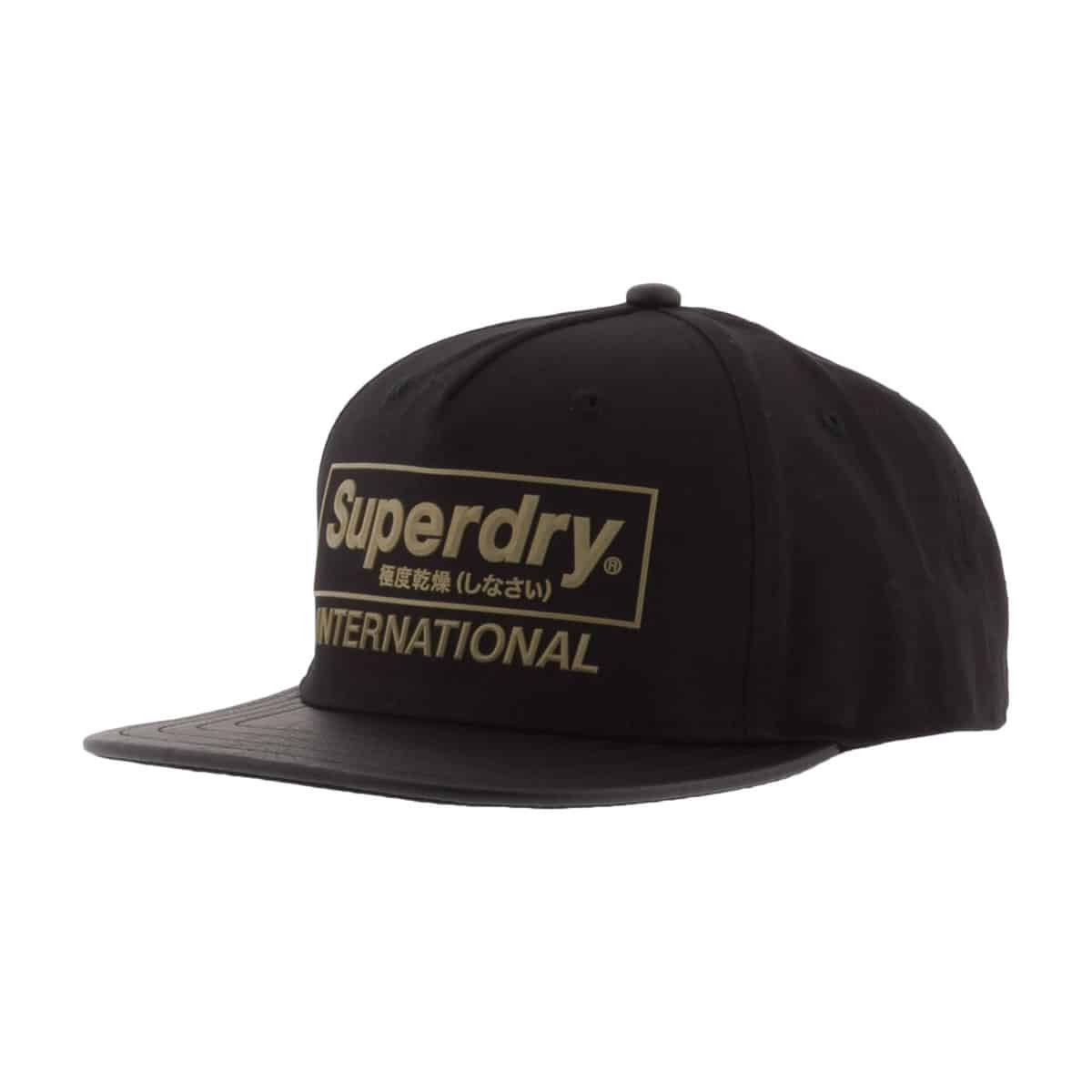 5057842487211 SUPERDRY INTERNATIONAL B-BOY CAP BLACK - Image 1