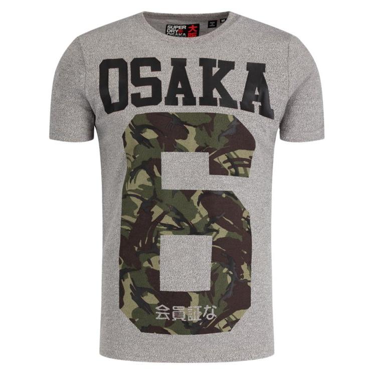 5057842599112 SUPERDRY T-SHIRT OSAKA TEE - M1000024B-Q0G GREY GRIT - Image 1