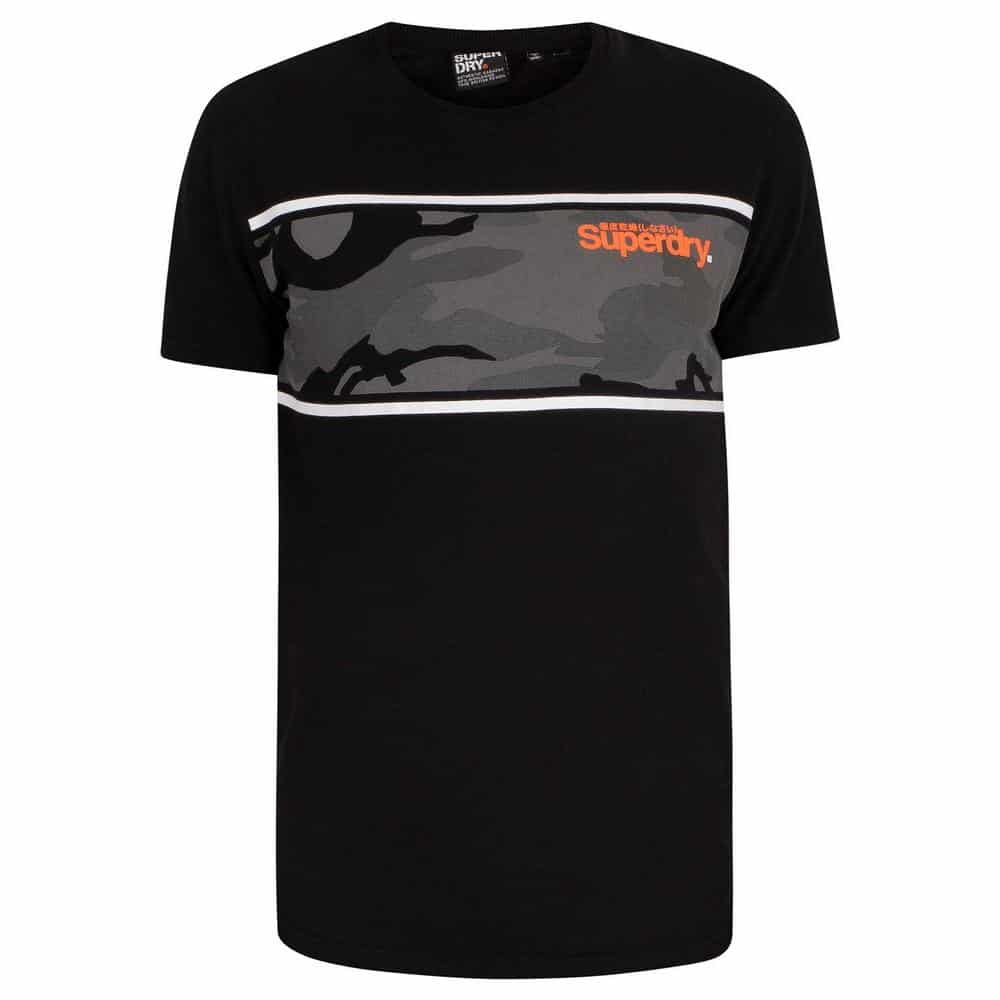 5057842780886 SUPERDRY T-SHIRT CORE LOGO CAMO STRIPE TEE - M1010084A-02A BLACK - Image 1