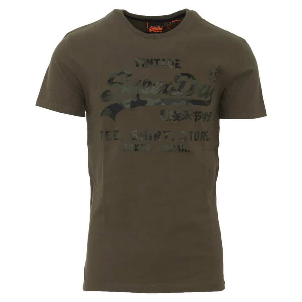 5057842784143 SUPERDRY T-SHIRT VL SHIRT SHOP BONDED TEE - M1010100A-BC3 CHIVE - Image 1