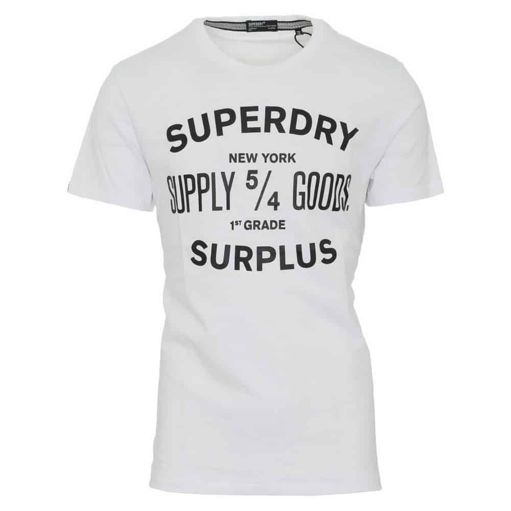 5057842838334 SUPERDRY T-SHIRT SURPLUS GOODS CLASSIC GRAPHIC TEE - M1010113A-RAV OPTIC SLUB - Image 1