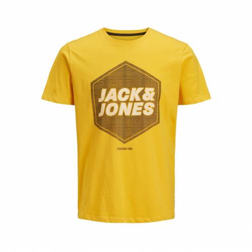 5555 JACK & JONES JCODUSTIN TEE SS CREW NECK - 12148559 GOLD FUSION - Image 1