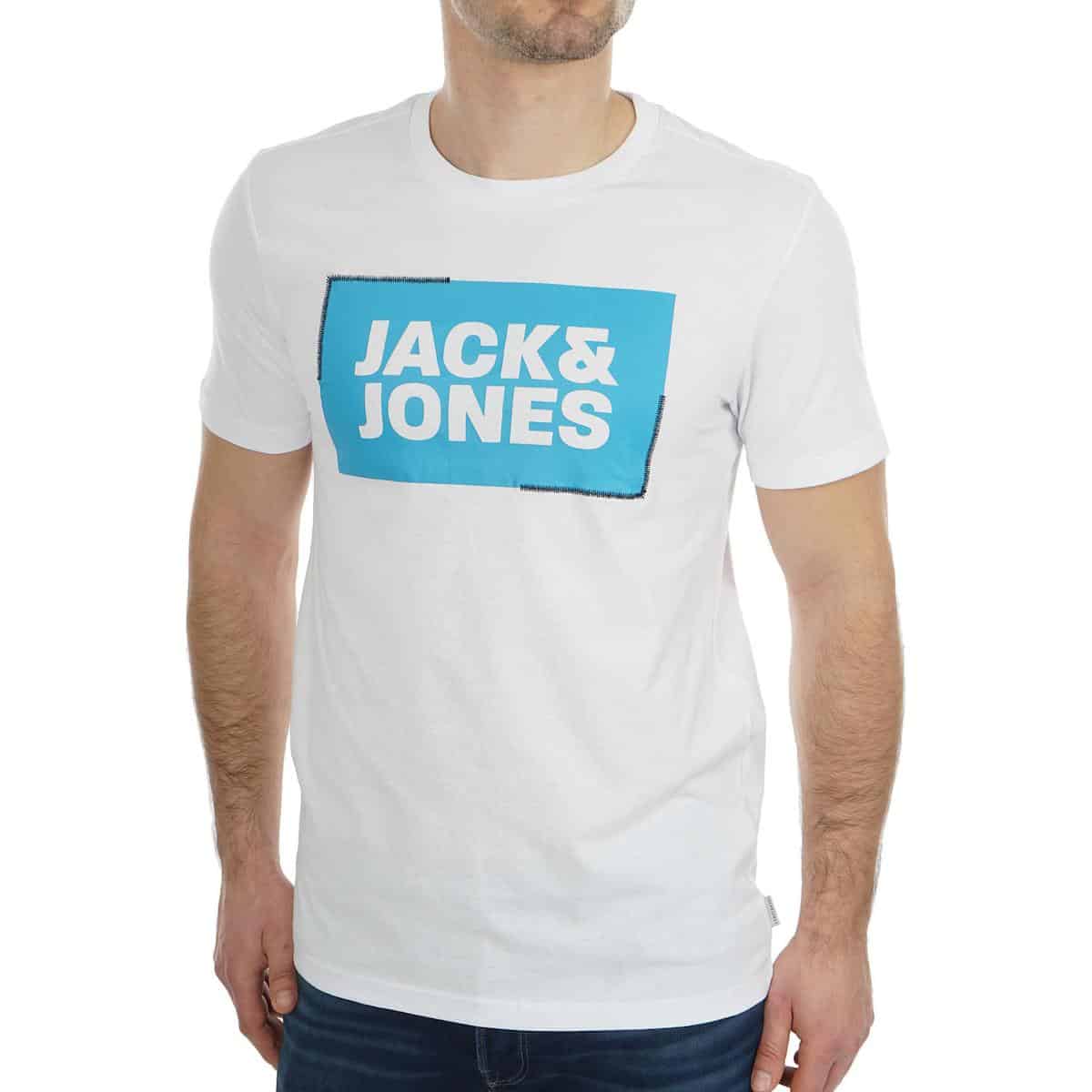 5713754841823 JACK & JONES JCOTUKANO TEE SS CREW NECK - 12146144 WHITE - Image 1