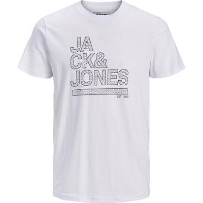 5714508425412 JACK & JONES JCOMPLETE TEE SS CREW NECK - 12167303 WHITE - Image 1