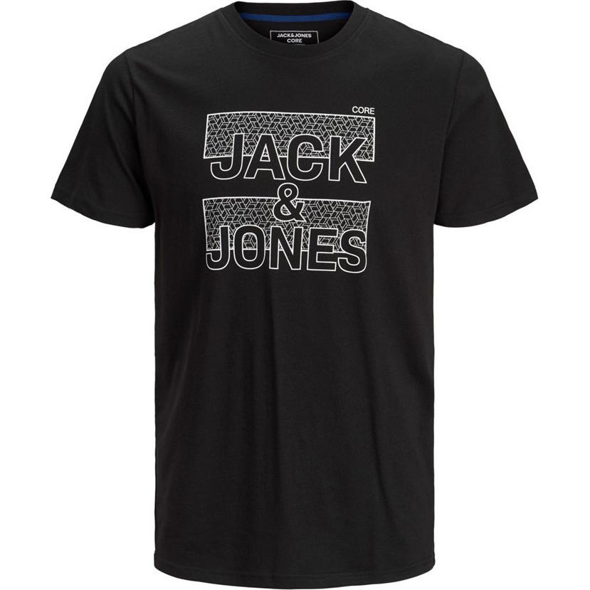 5714508425511 JACK & JONES JCOMPLETE TEE SS CREW NECK - 12167303 BLACK - Image 1