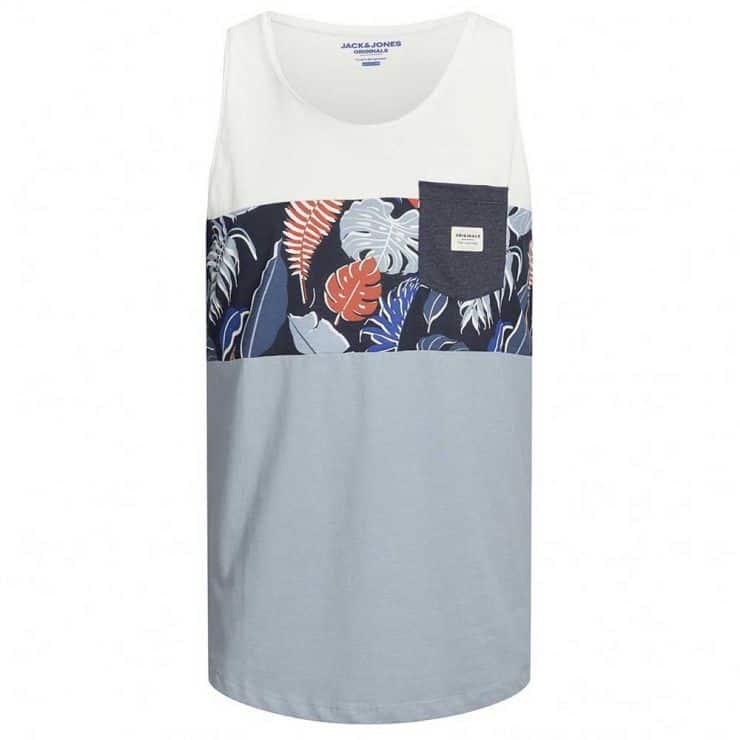 5714508766232 JACK & JONES JORFLAME TANK TOP - 12168898 ASHLEY BLUE - Image 1