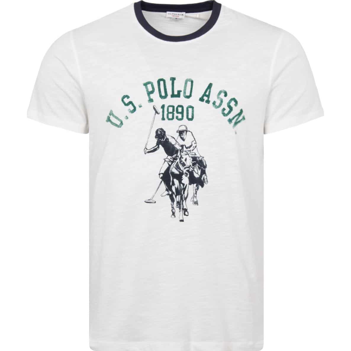20191128182520 Us Polo Blayne Mplouza Andriki 513345246 101 101 White U.S. POLO ASSN. BLAYNE TEE - 5133452465-101 OPTIC WHITE - Image 1