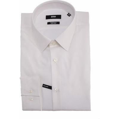 4029053100730 HUGO BOSS ELIOTT - 50413751 - 100 REGULAR FIT WHITE - Image 1