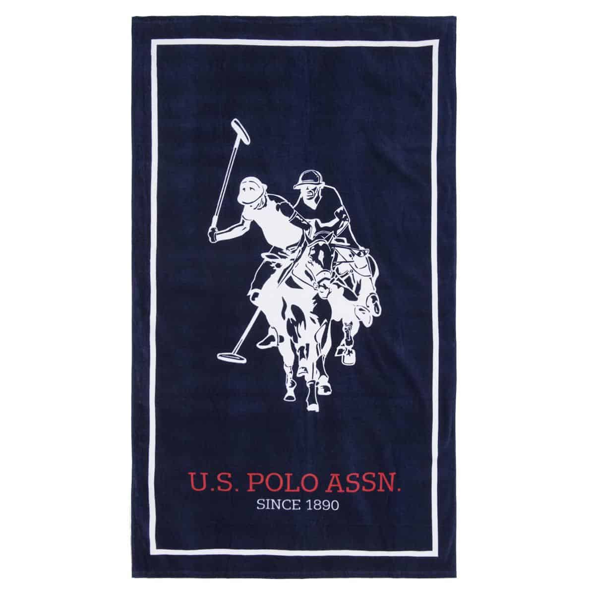 US0AC503374528200000S U.S. POLO ASSN. USPA LOGO TOWEL - 5033745282177 BLUE - Image 1