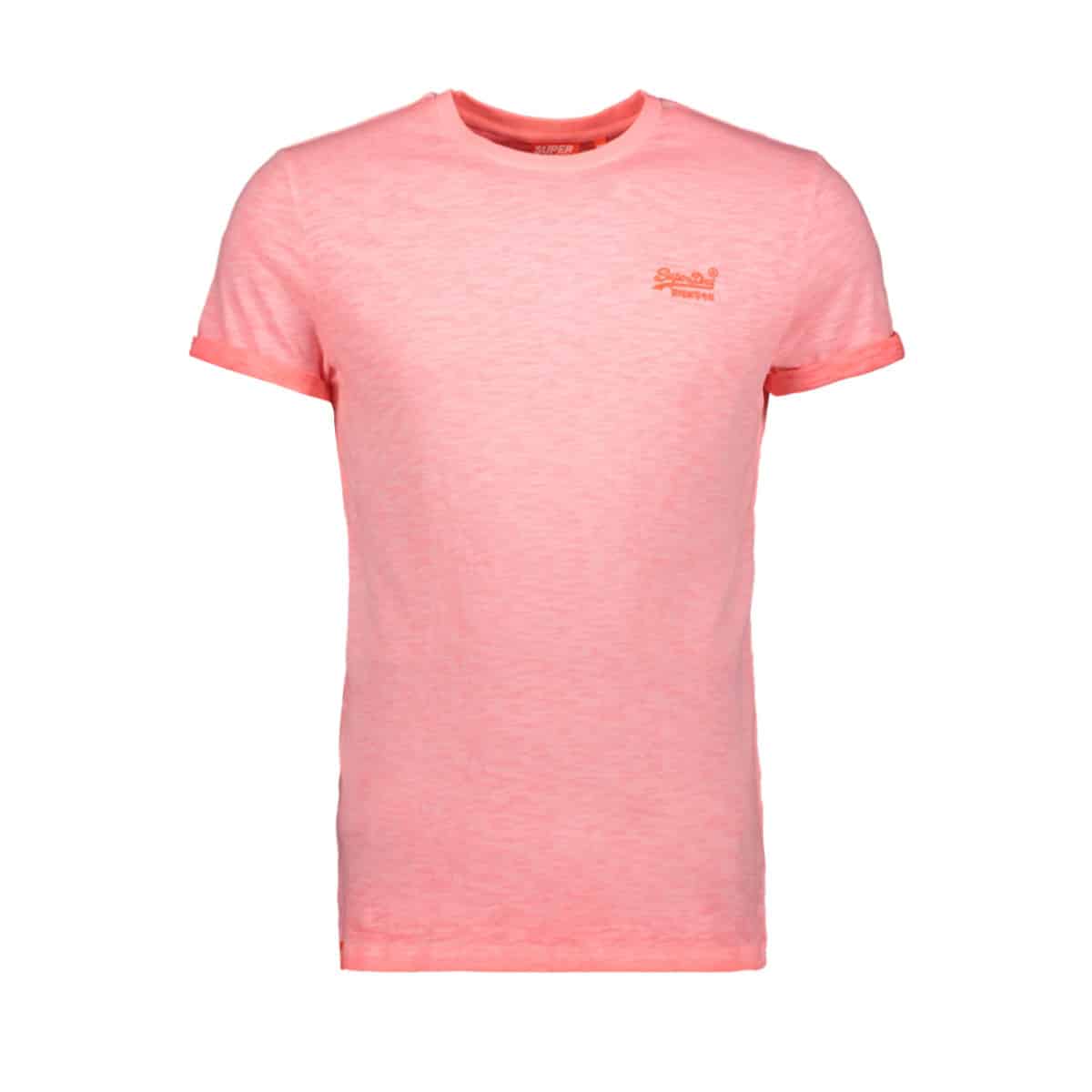 Ol Low Roller Tee M1010025a Superdry T Shirt Hyper Fire Coral SUPERDRY T-SHIRT OL LOW ROLLER TEE - M1010025A-PY7 HYPER FIRE CORAL - Image 1