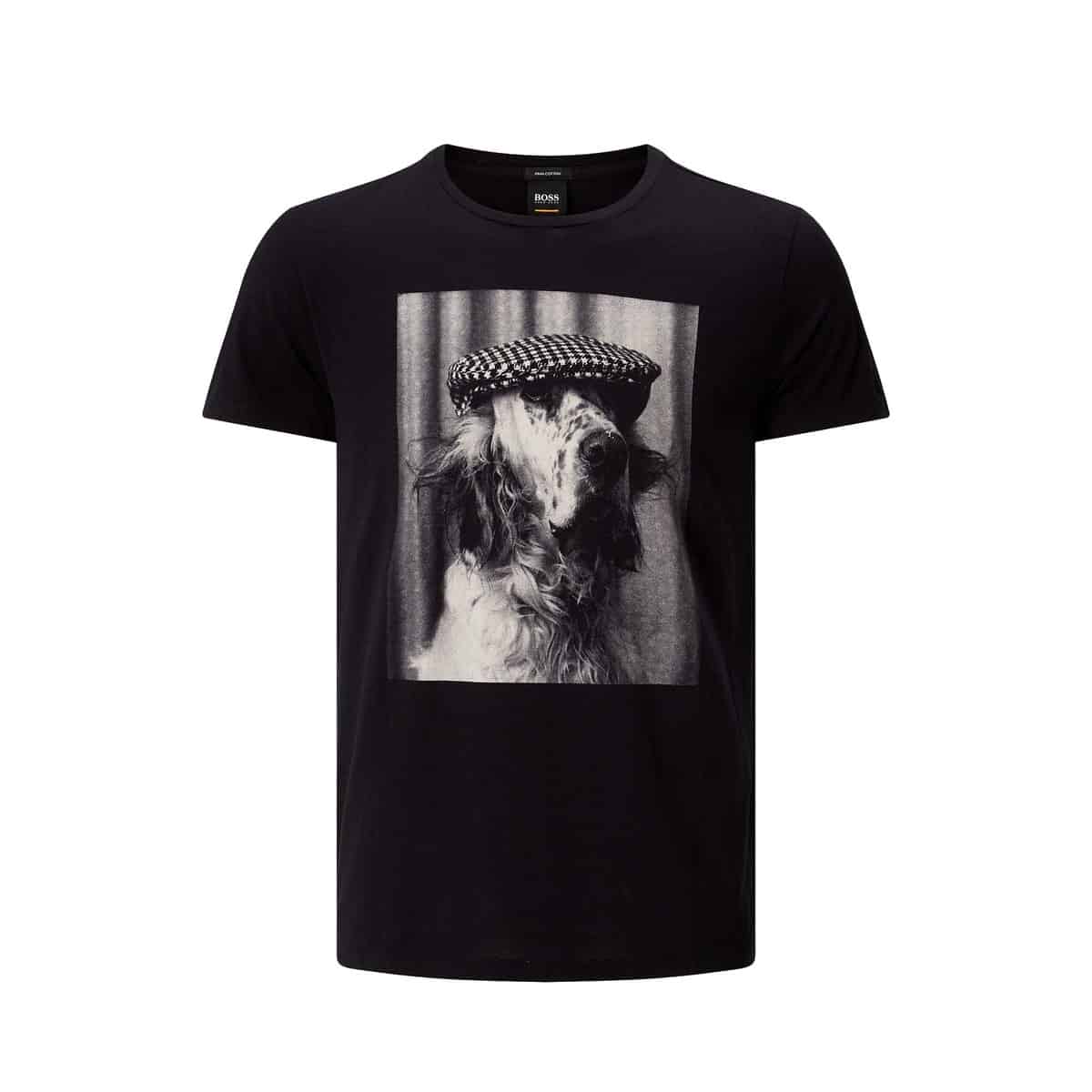 HUGO BOSS BLACK DOG WITH HAT TEE HUGO BOSS T-SHIRT S/S TEEDOG 2 - 50393661-001 BLACK - Image 1