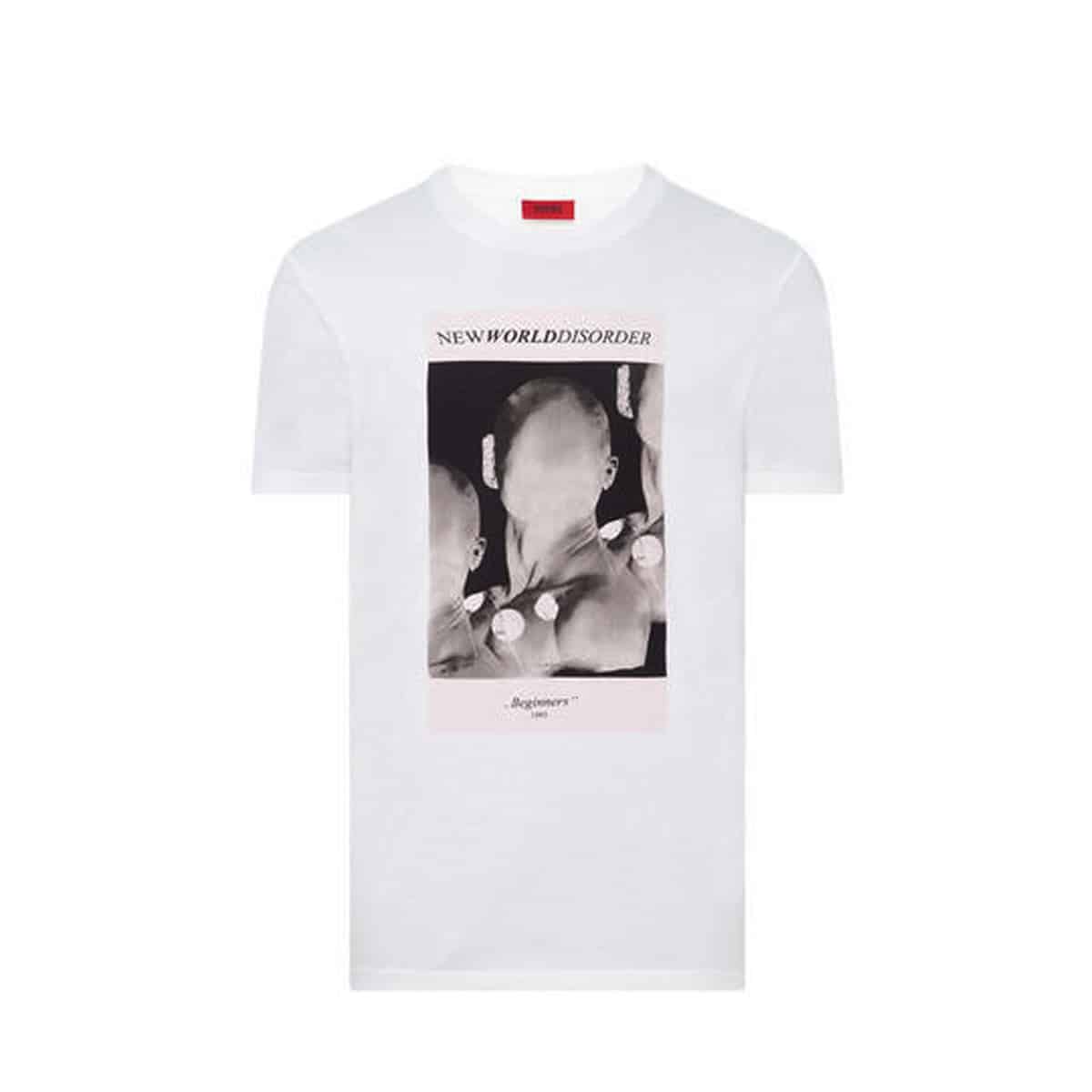 HUGO BOSS WHITE T SHIRT HEAD WITH NO FACE TEE HUGO BOSS T-SHIRT S/S DEGINNERS - 50406849-100 WHITE - Image 1