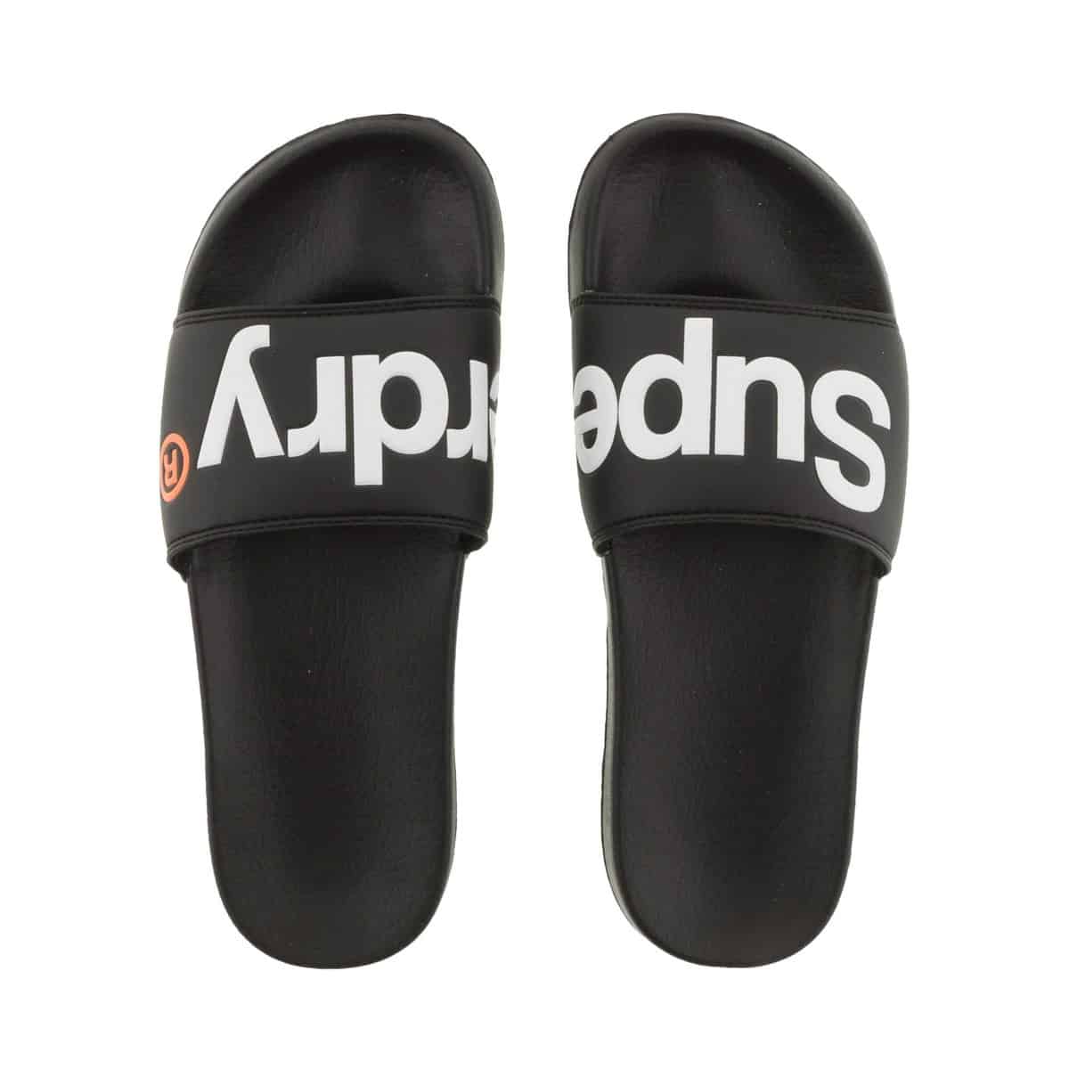 SUPERDRY CLASSIC POOL SLIDES MF300004A 02A BLACK SUPERDRY CLASSIC POOL SLIDES - MF300004A-02A BLACK - Image 1