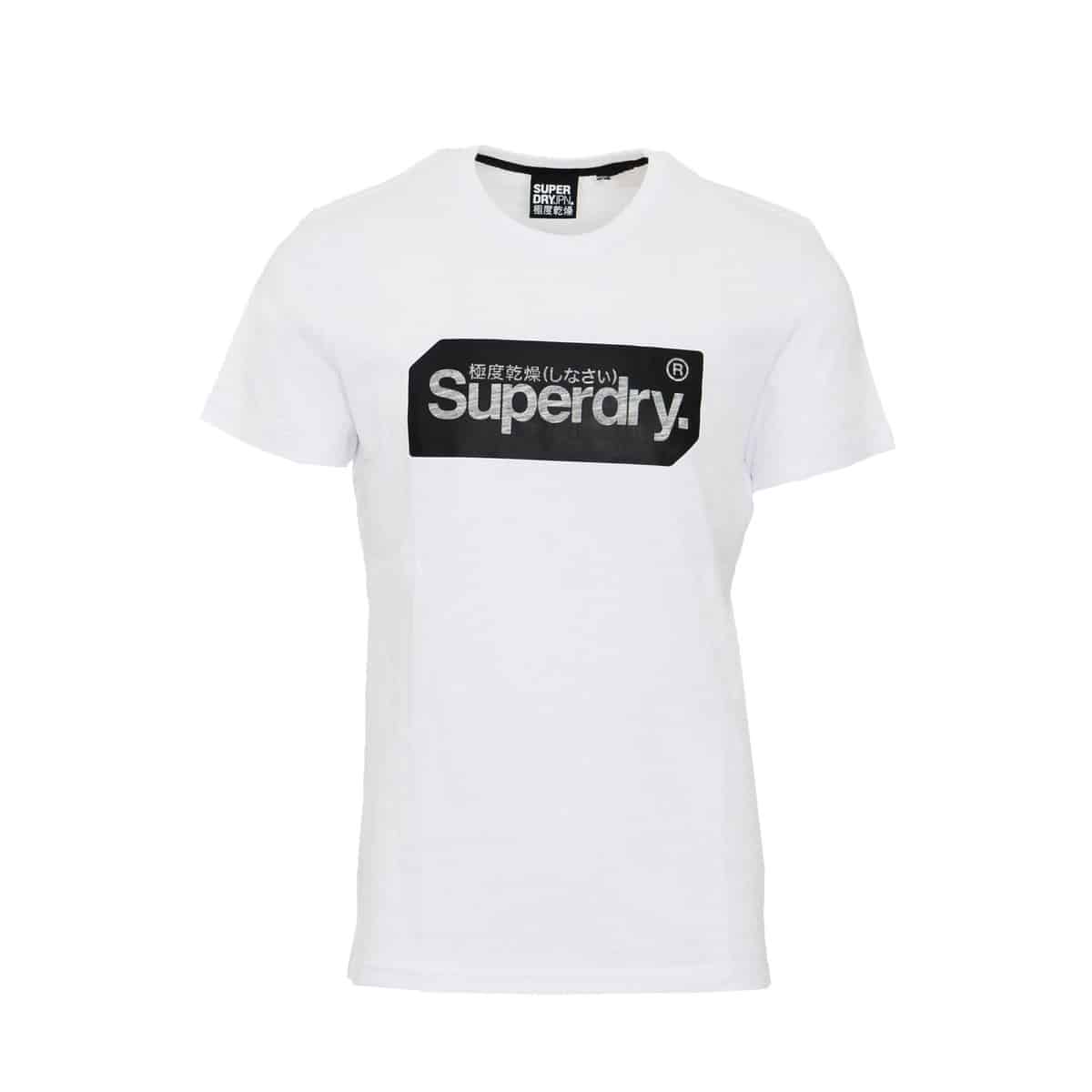 SUPERDRY T SHIRT CORE LOGO TAG TEE M1010049A 01C OPTIC WHITE (3) SUPERDRY T-SHIRT CORE LOGO TAG TEE - M1010049A-01C OPTIC WHITE - Image 1