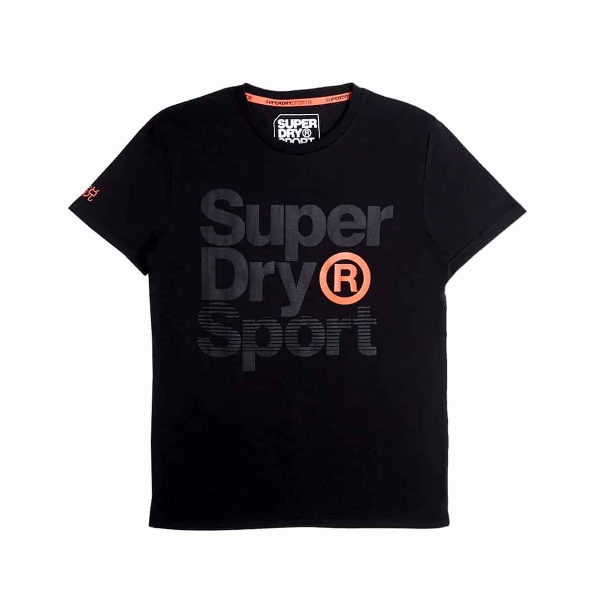 SUPERDRY T SHIRT CORE SPORT GRAPHIC TEE MS300010A 02A BLACK SUPERDRY T-SHIRT CORE SPORT GRAPHIC TEE - MS300010A-02A BLACK - Image 1
