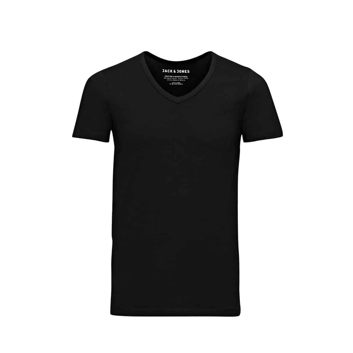 JACK & JONES JJEBASIC V NECK TEE SS NOOS 12059219 BLACK JACK & JONES JJEBASIC V-NECK TEE S/S NOOS - 12059219 BLACK - Image 1