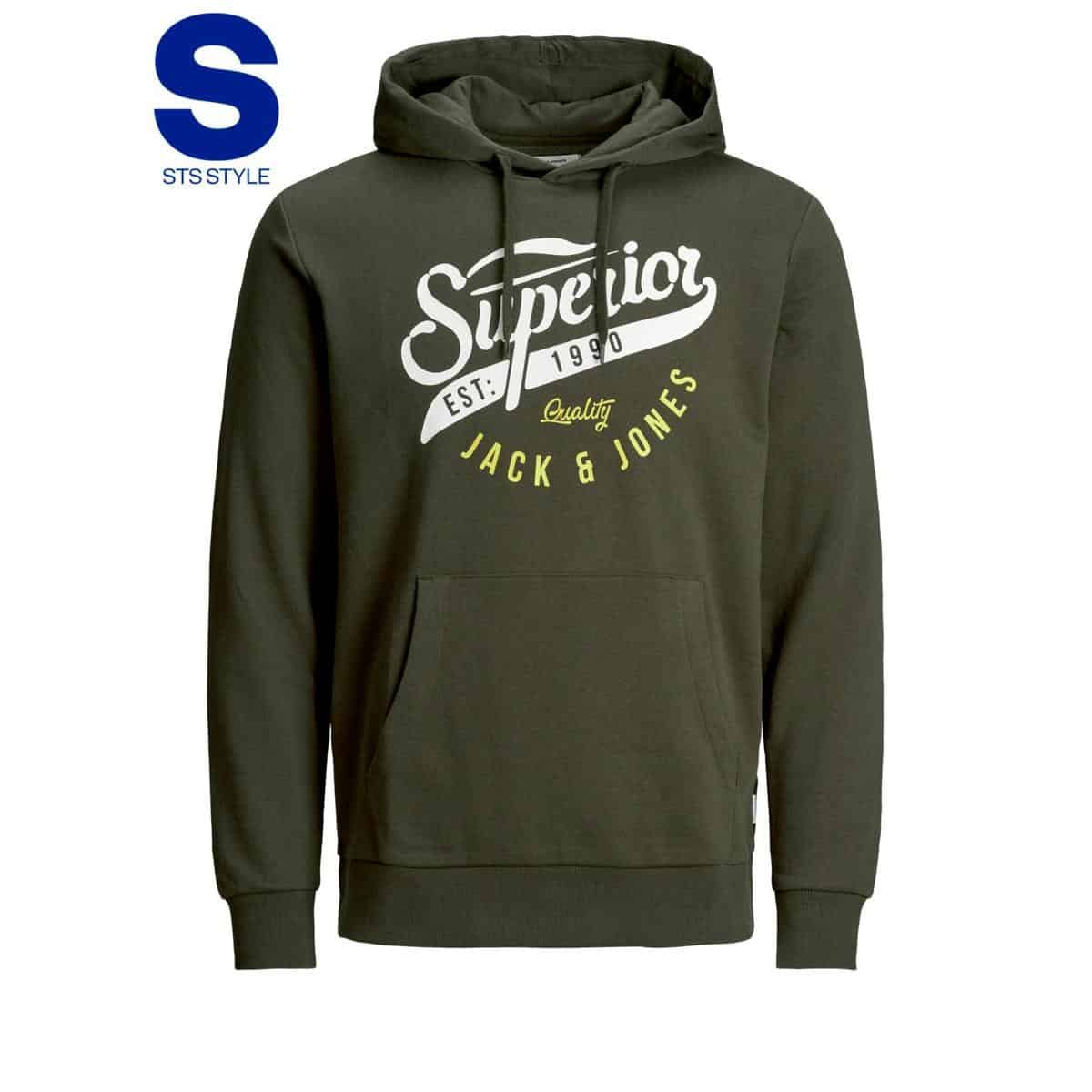 Jj 3420217 Front JACK & JONES JJELOGO SWEAT HOOD 2 COL 20/21 NOOS - 12172349 FOREST NIGHT - Image 1