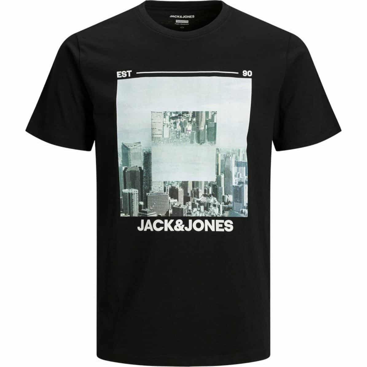 20200805135315 Jack Jones 12175196 Black JACK & JONES JJBARISTA TEE SS CREW NECK-12175196 BLACK - Image 1