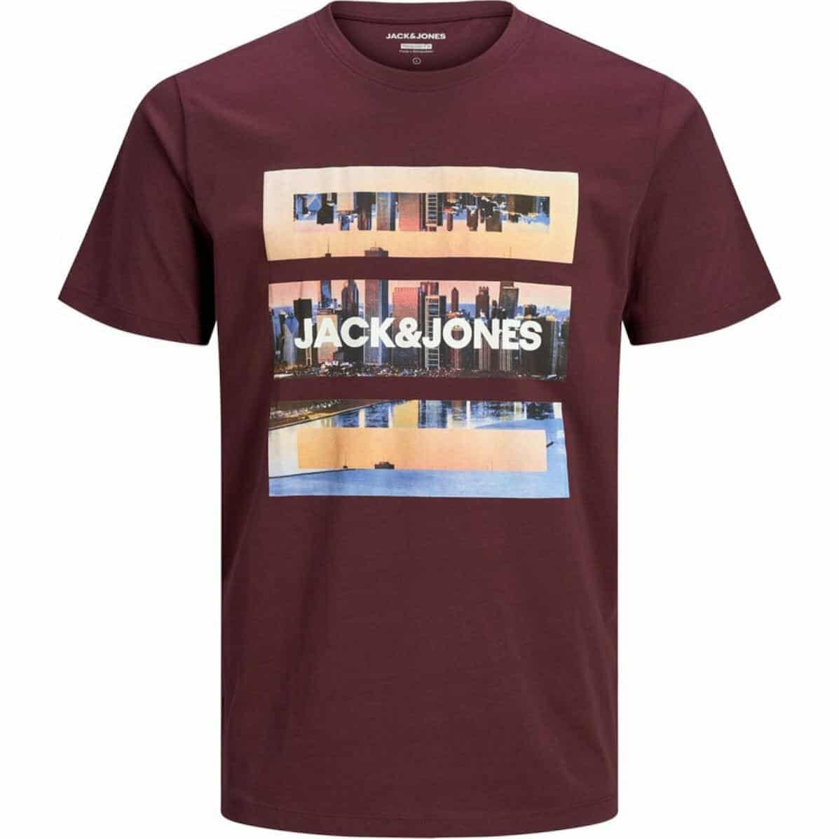20200805140600 Jack Jones 12175196 Port Royale JACK & JONES JJBARISTA TEE SS CREW NECK-12175196 PORT ROYALE - Image 1