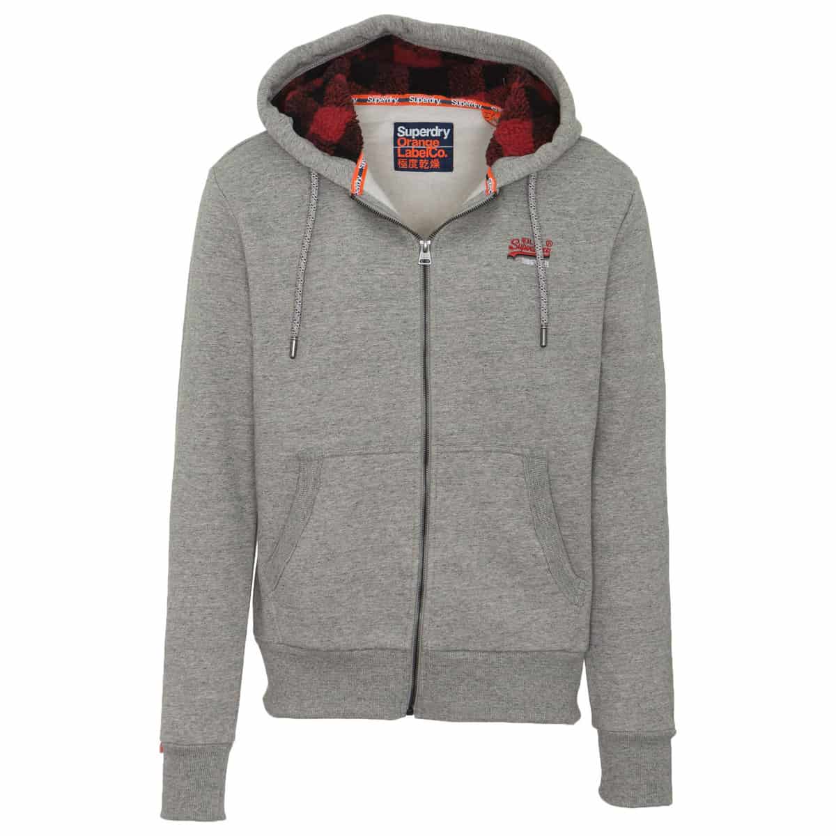 91738 SUPERDRY OL WINTER CALI ZIP HOOD - M2000028A-U60 JASPER GREY GRINDLE - Image 1