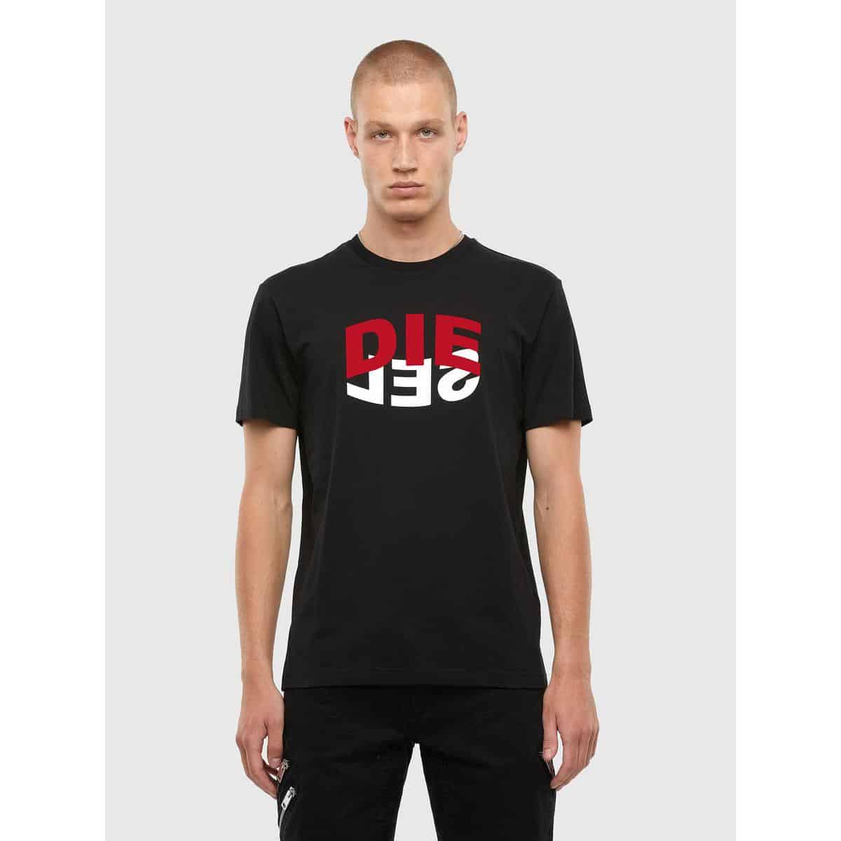A00828 0HAYU 9XX F DIESEL T-DIEGOS N22 T-SHIRT-A008280HAYU-9XX BLACK - Image 1