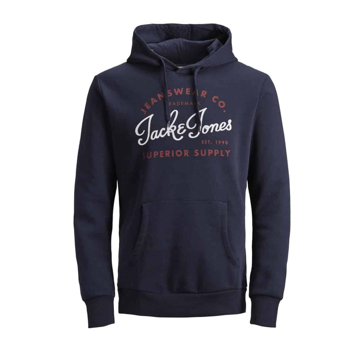 Jack Und Jones Herren Kapuzen Winterjacke JORBOMB 12157324 REZO 80985 15079865 2 JACK & JONES JJELOGO SWEAT HOOD 2 COL AW19 NOOS - 12157324 NAVY BLAZER - Image 1