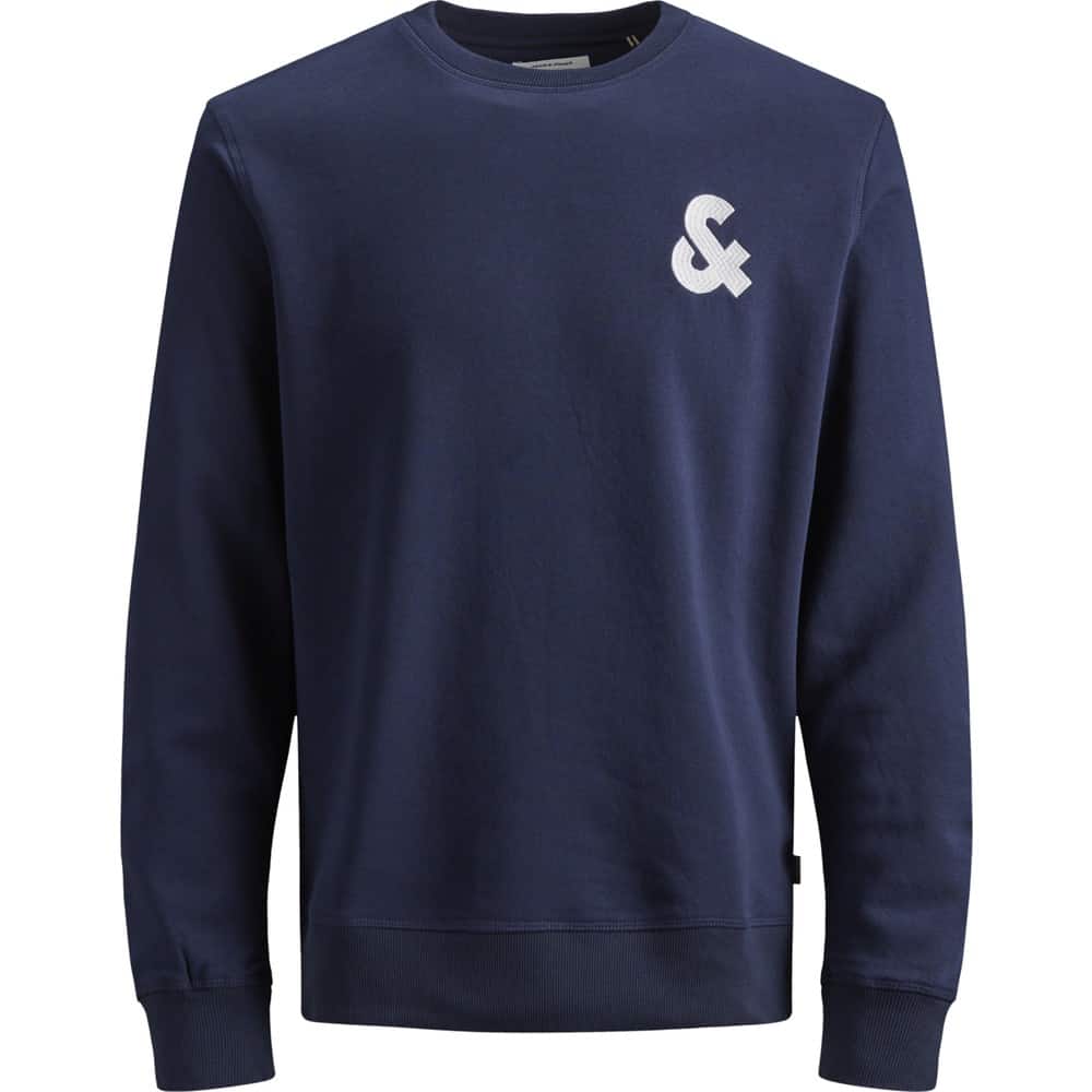 Img JACK & JONES JJECHEST LOGO SWEAT CREW NECK NOOS-12155396 NAVY BLAZER - Image 1