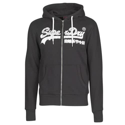17893519_500_A SUPERDRY VL EMBROIDERY ZIPHOOD - M2010489B 02A BLACK - Image 1