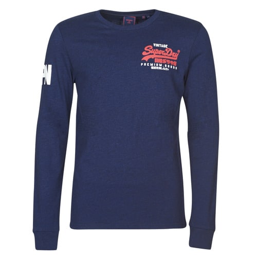 17893538 500 A SUPERDRY VLDUO LS TOP - M6010154B-4AY MIDNIGHT BLUE GRIT - Image 1