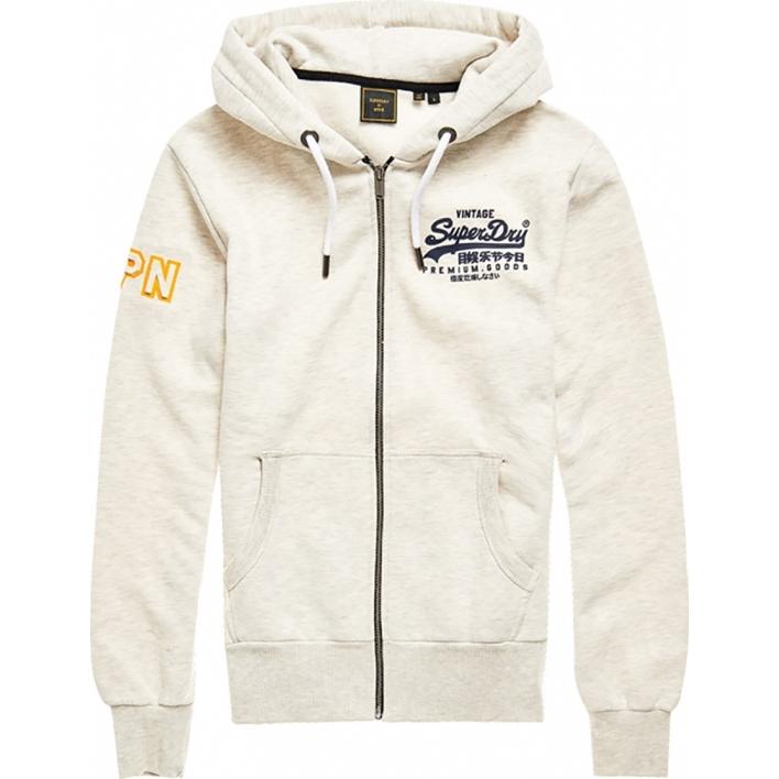 20201012123712 70844966 SUPERDRY VL EMBOSS ZIPHOOD - M2010443A-43D QUEEN MARL - Image 1