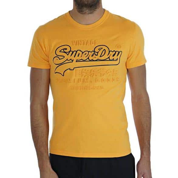 5059046259786.1 SUPERDRY VL EMBOSS TEE - M1010350A-UKD ALASKA GOLD - Image 1