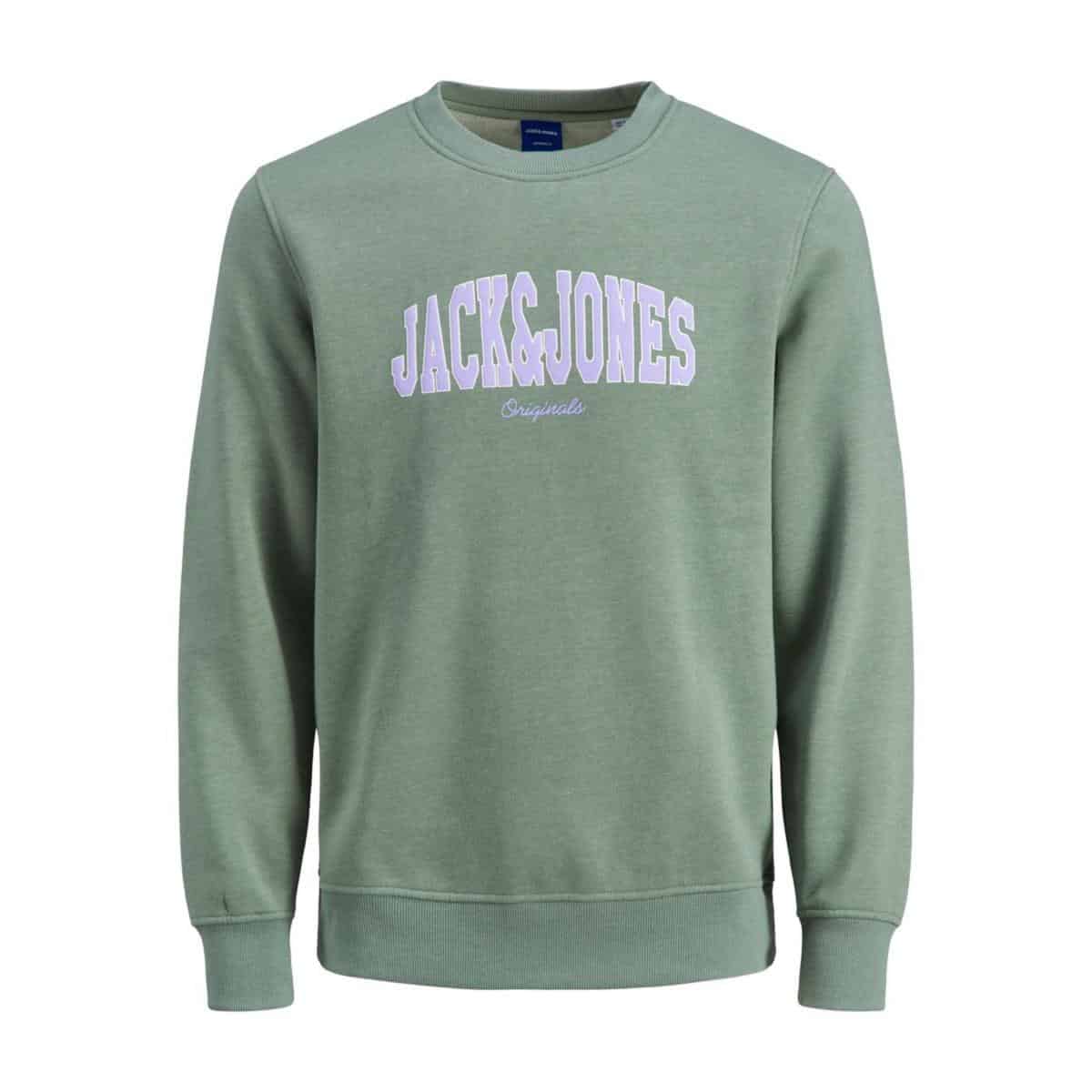 12189566_SeaSpray_850607_001_ProductLarge JACK & JONES JORHART SWEAT CREWNECK - 12189566 SEA SPRAY MELANGE - Image 1