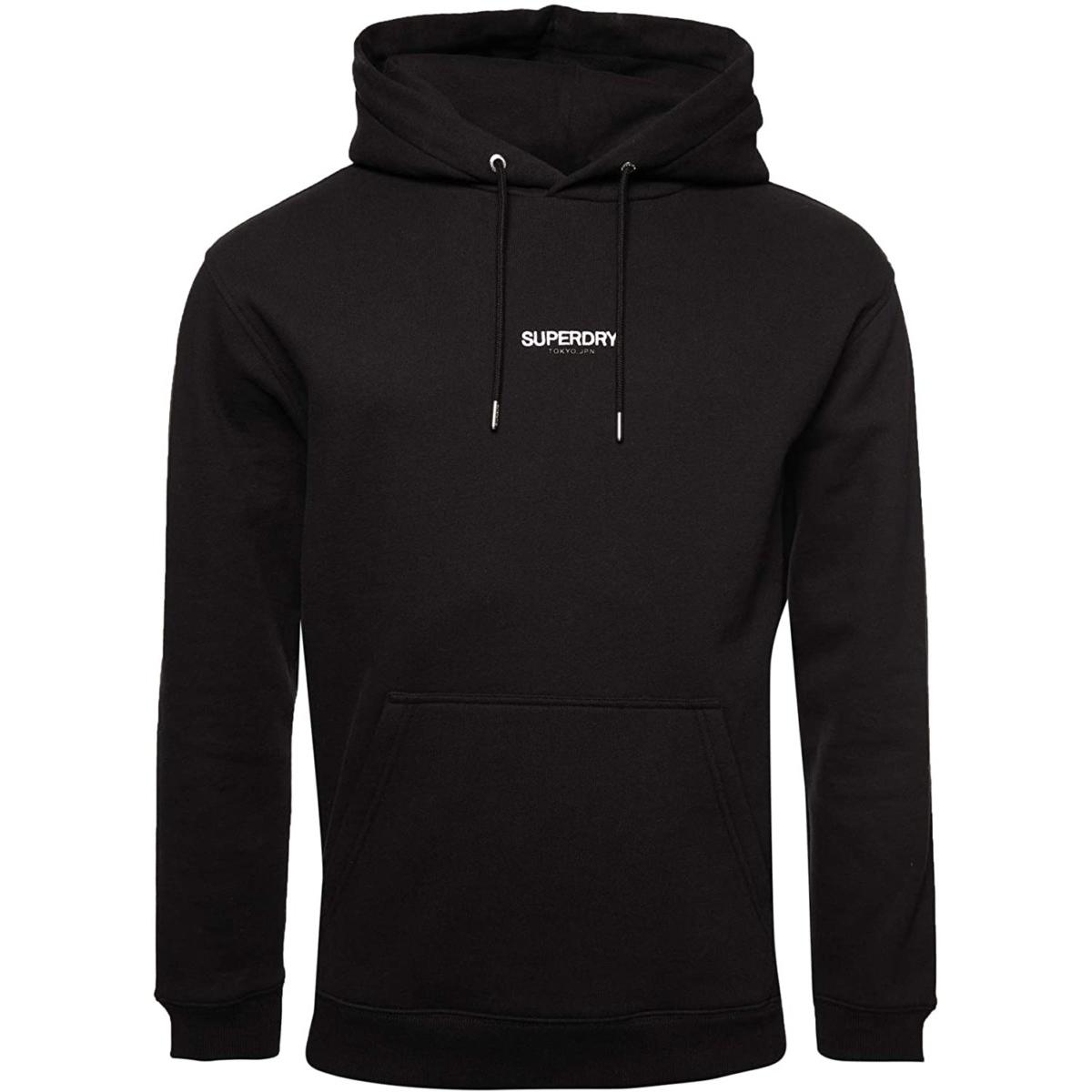 71hGxRR64XL._AC_UL1500_ SUPERDRY - MICRO LOGO BOX FIT HOOD - M2010277A-02A BLACK - Image 1