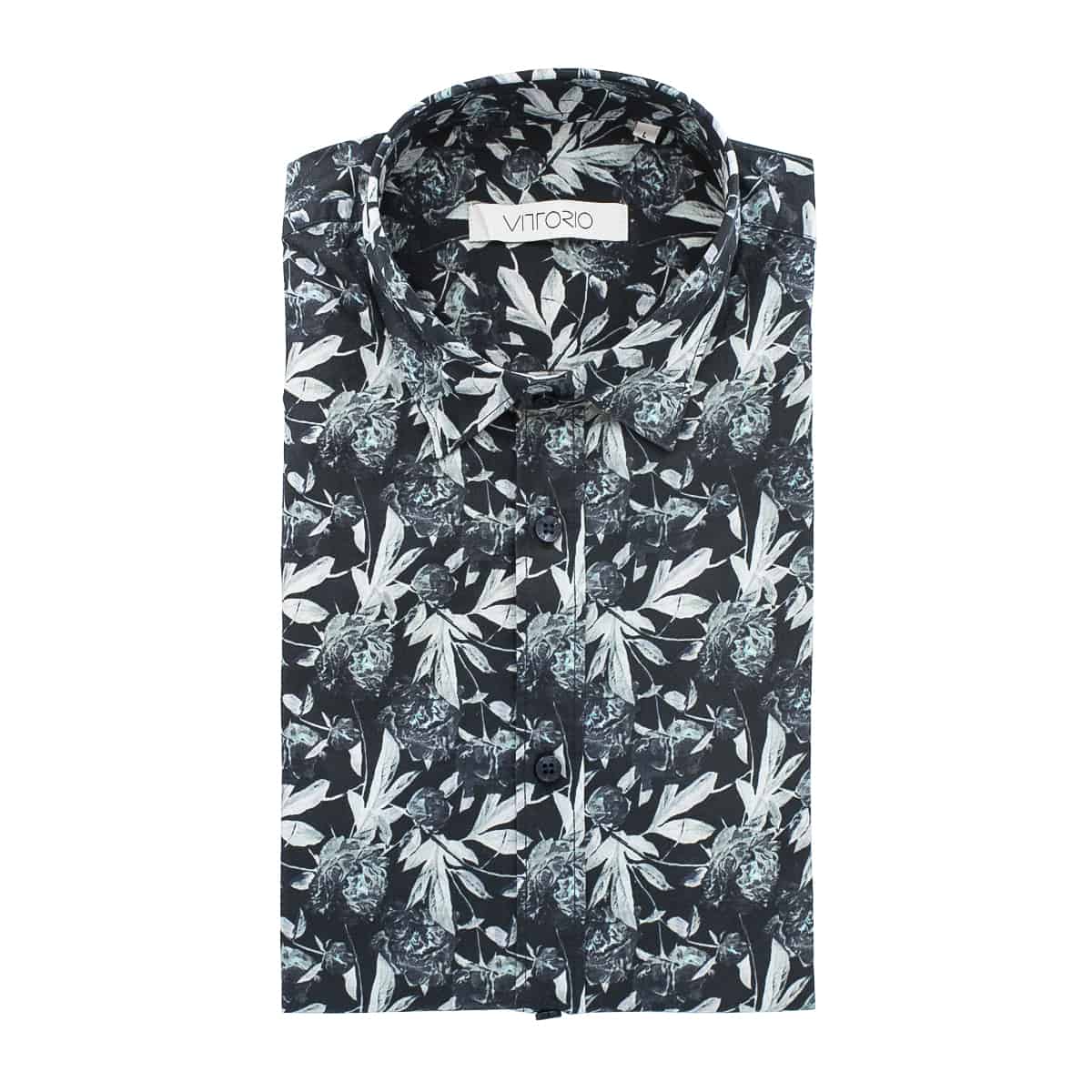 Untitled-1 VITTORIO - SHIRT 203-016 BLACK - Image 1