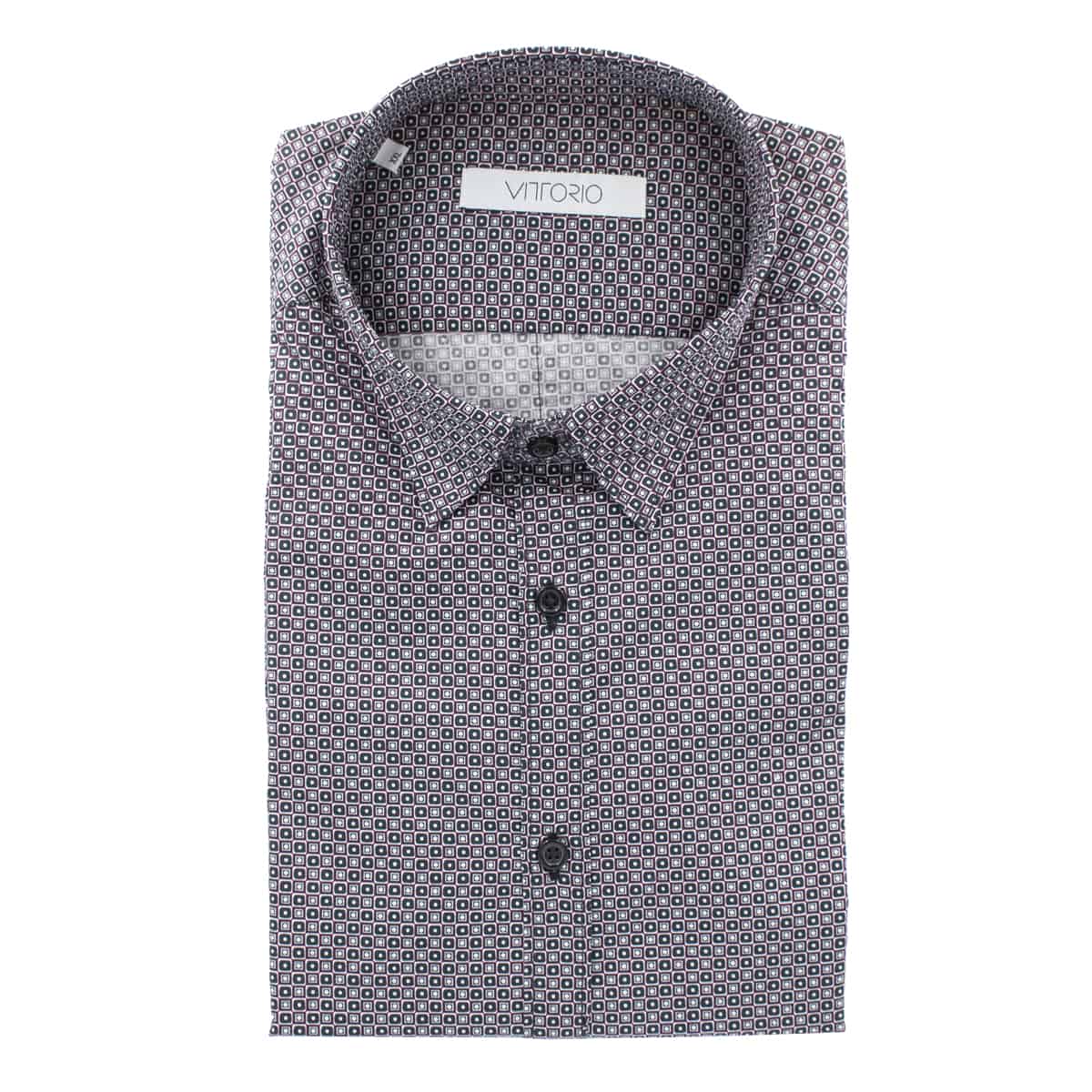 Untitled-1 VITTORIO - SHIRT 201-04 BORDEAUX - Image 1