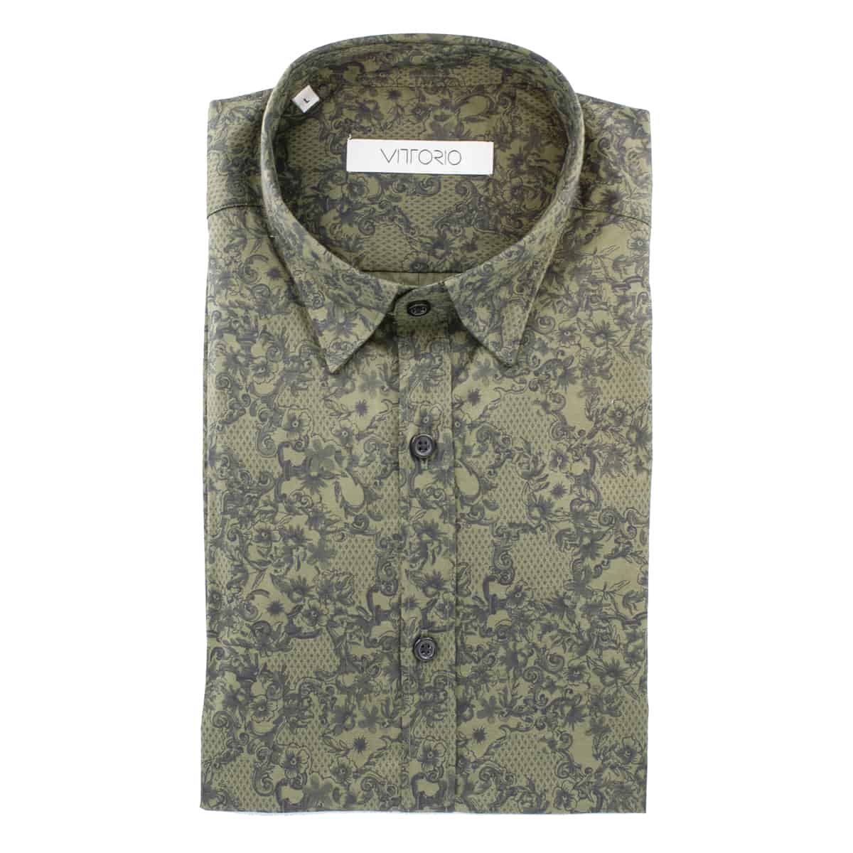 Untitled-1 VITTORIO - SHIRT 201-015 KHAKI - Image 1