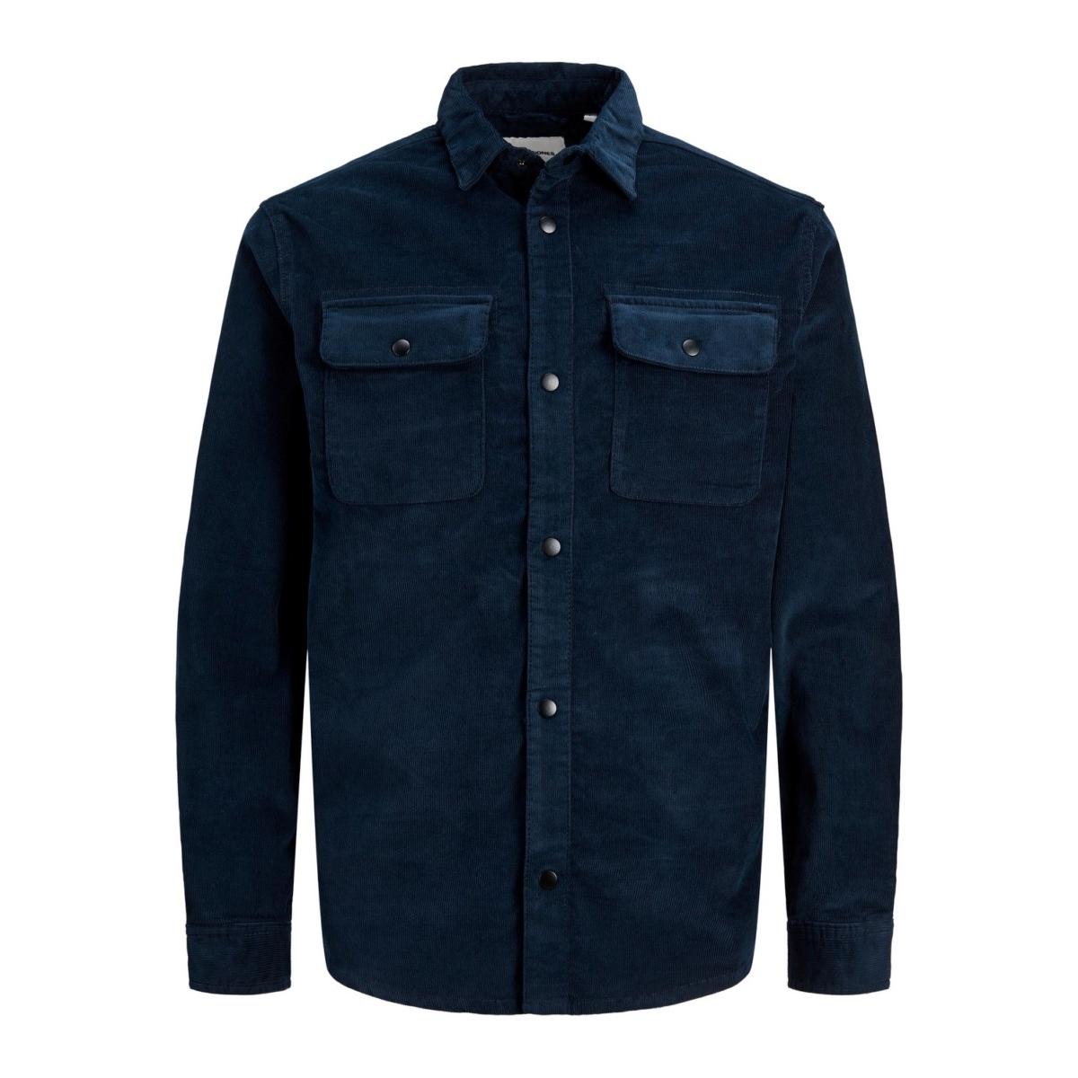 jj__3432429__front JACK & JONES JJIALFRED JJCORDUROY SHIRT AKM - 12178329 NAVY BLAZER - Image 1
