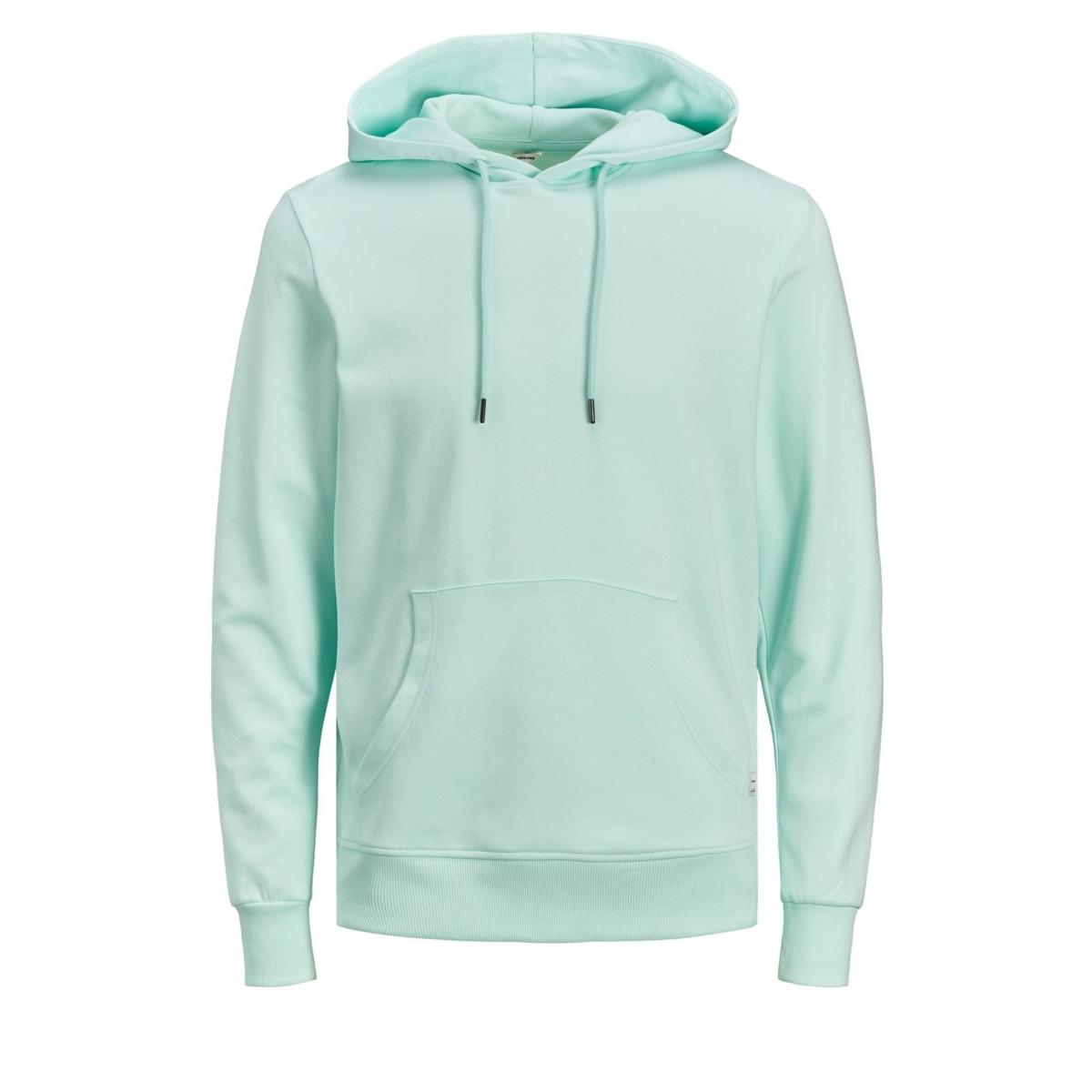 jj__3508060__front JACK & JONES - JJEBASIC SWEAT HOOD NOOS - 12182537 BLEACHED AQUA - Image 1