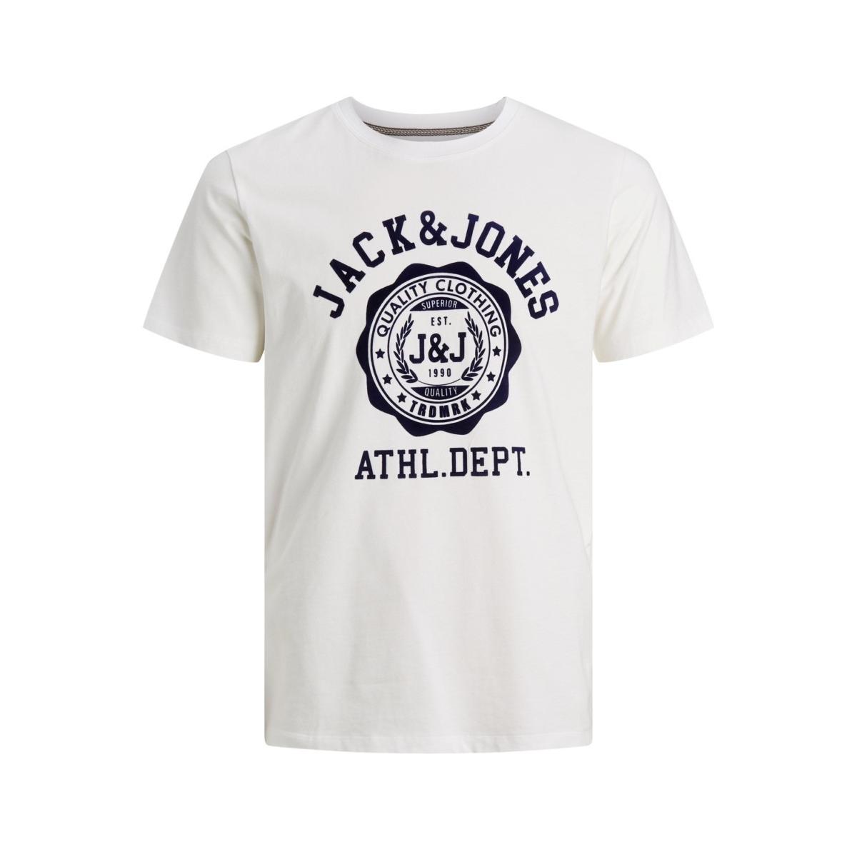 44133-jj--3518877--front JACK & JONES – JJFLOCK TEE SS CREW NECK - 12183198 CLOUD DANCER - Image 1