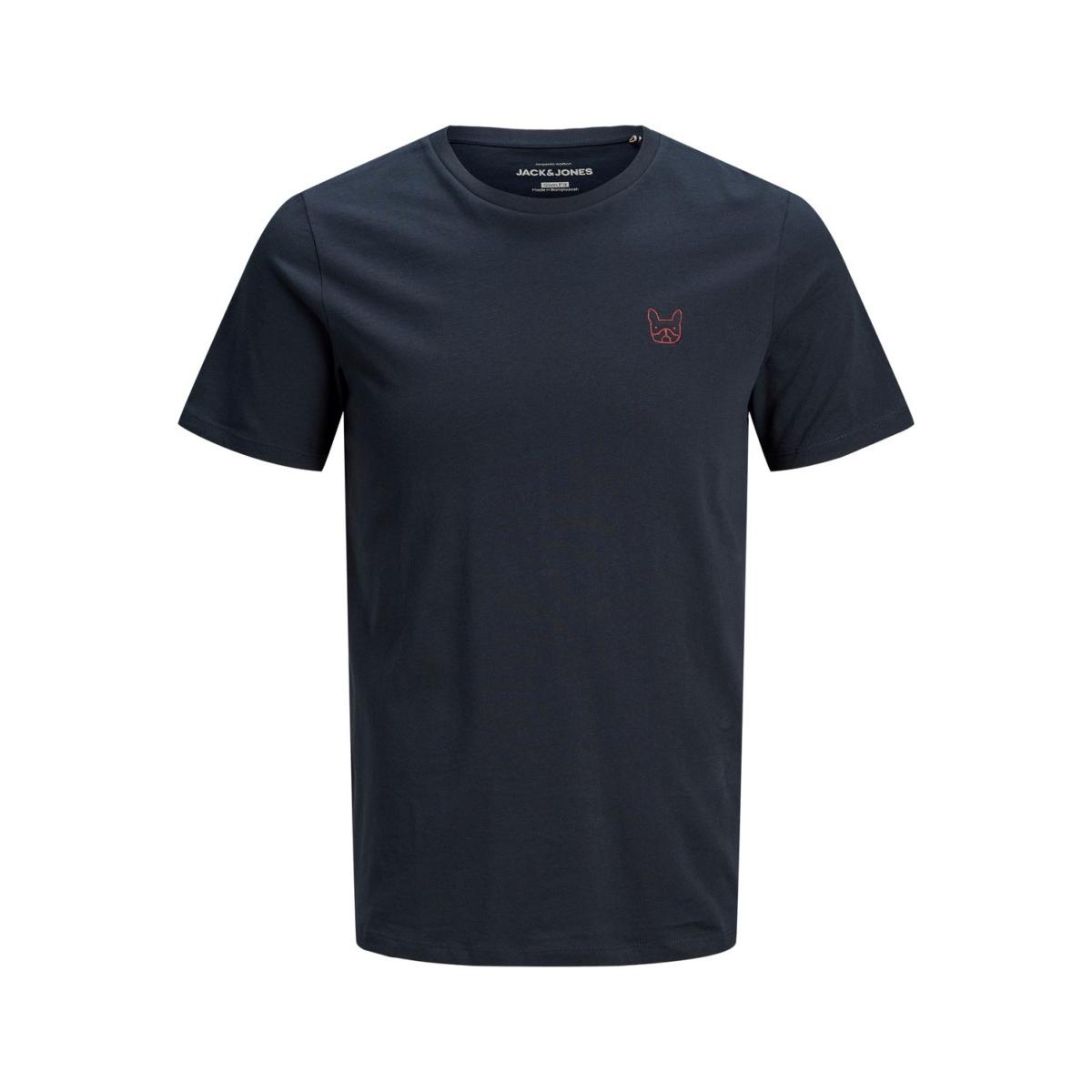 jj__3239302__front JACK & JONES – JJEDENIM LOGO TEE SS O-NECK NOOS - 12164931 NAVY BLAZER - Image 1