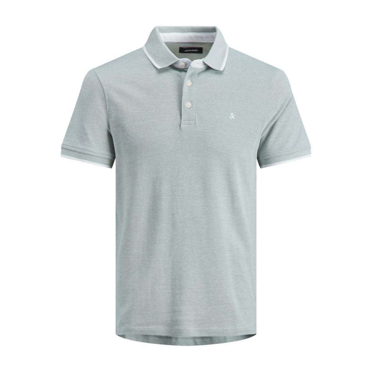 jj__2940454__front JACK & JONES - JJEPAULOS POLO SS NOOS - 12136668 LILY PAD - Image 1